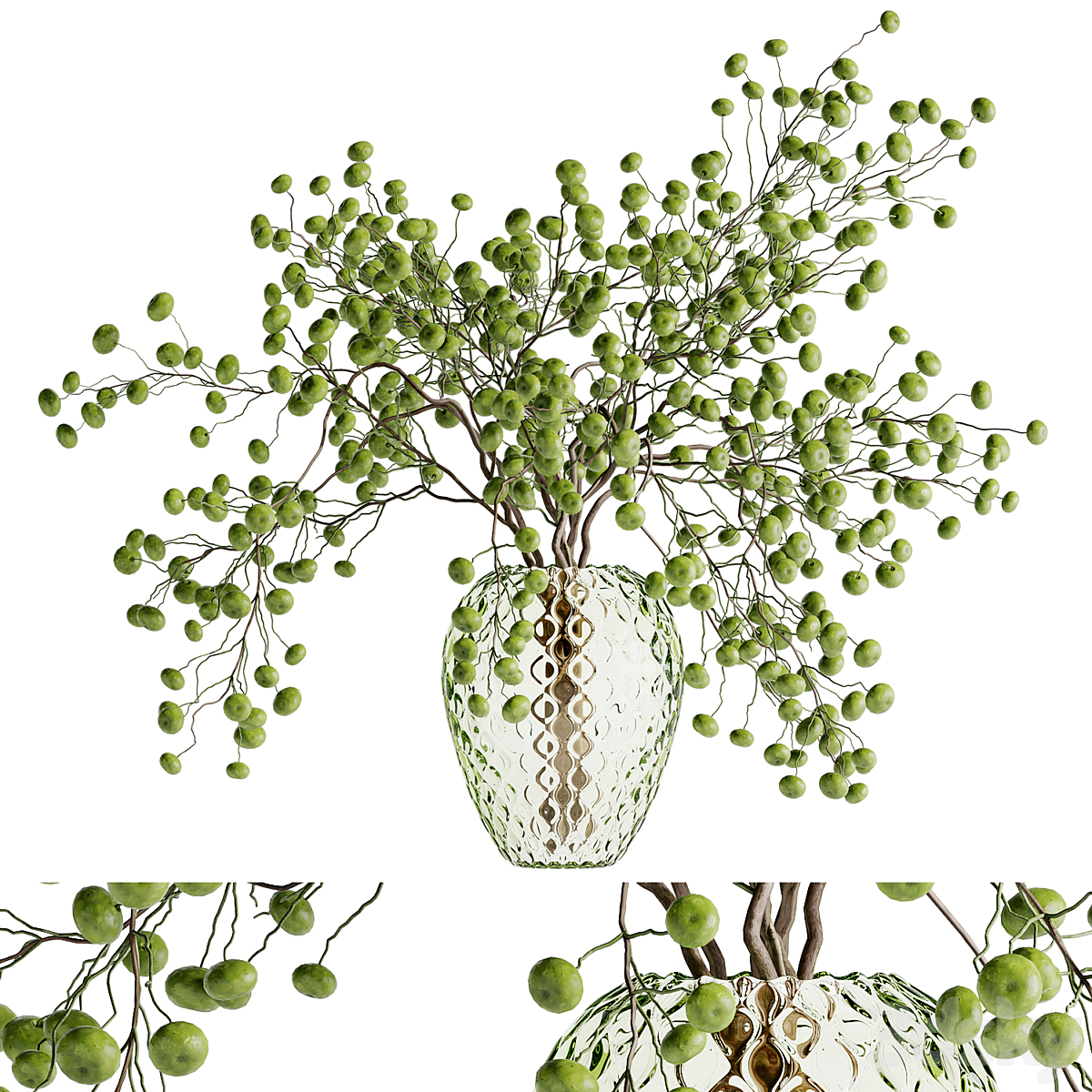 Fruit bouquet inserted into a 玻璃 花瓶 VR_小熊猫超级
