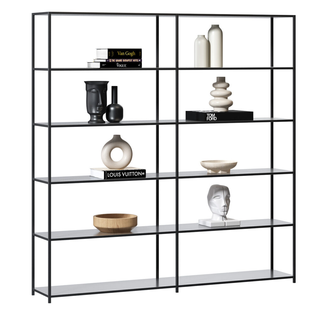 MDF Italia Minima Aluminium 书柜_小熊猫超级