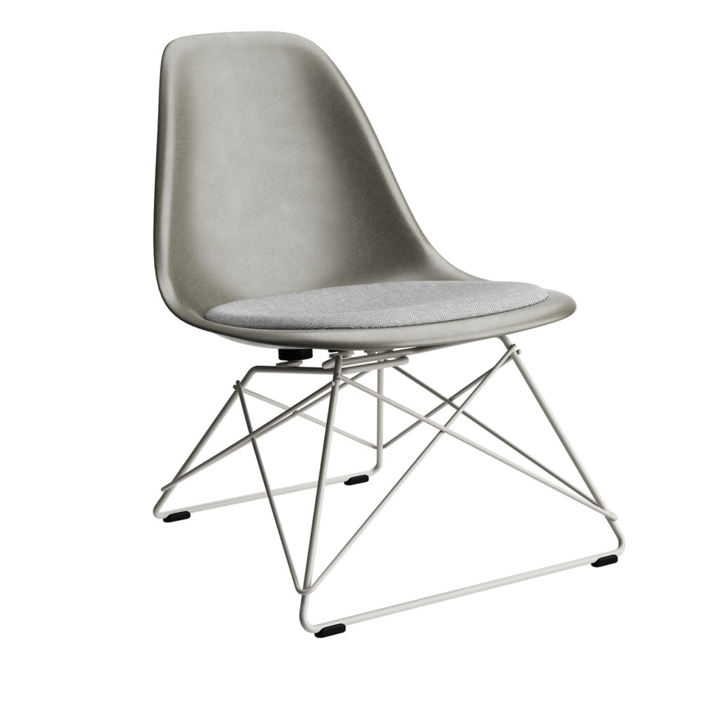 Vitra Eames Fiberglass Side 椅子 LSR Upholstery_小熊猫超级
