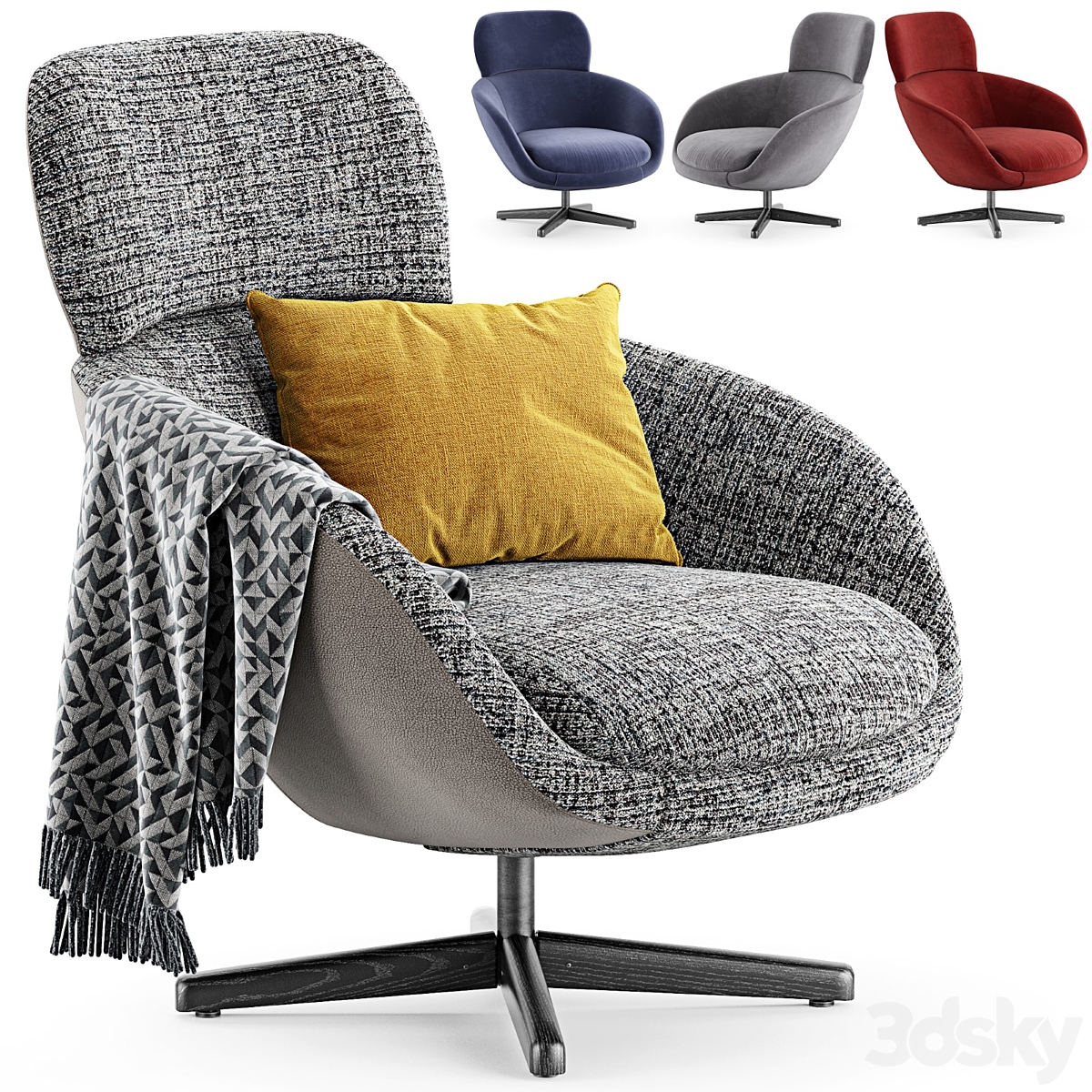 Minotti Russel 扶手椅_小熊猫超级