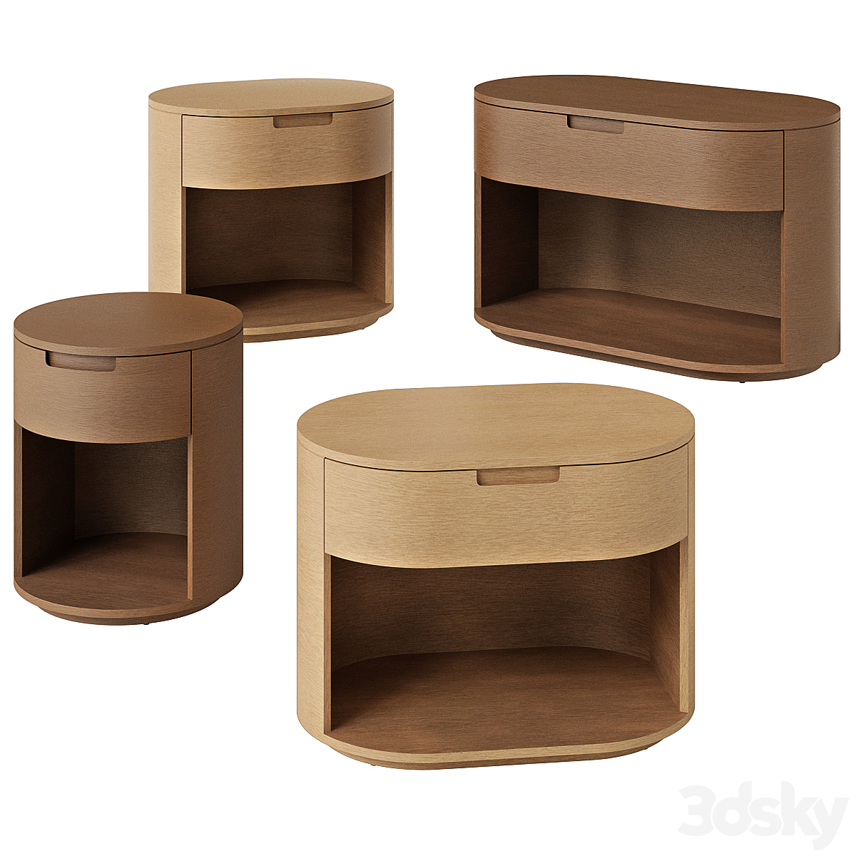 Restoration Hardware Corta Open Nightstand_小熊猫超级
