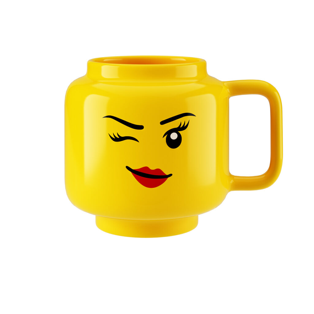 Lego Winking Girl 大号 Ceramic Mug_小熊猫超级