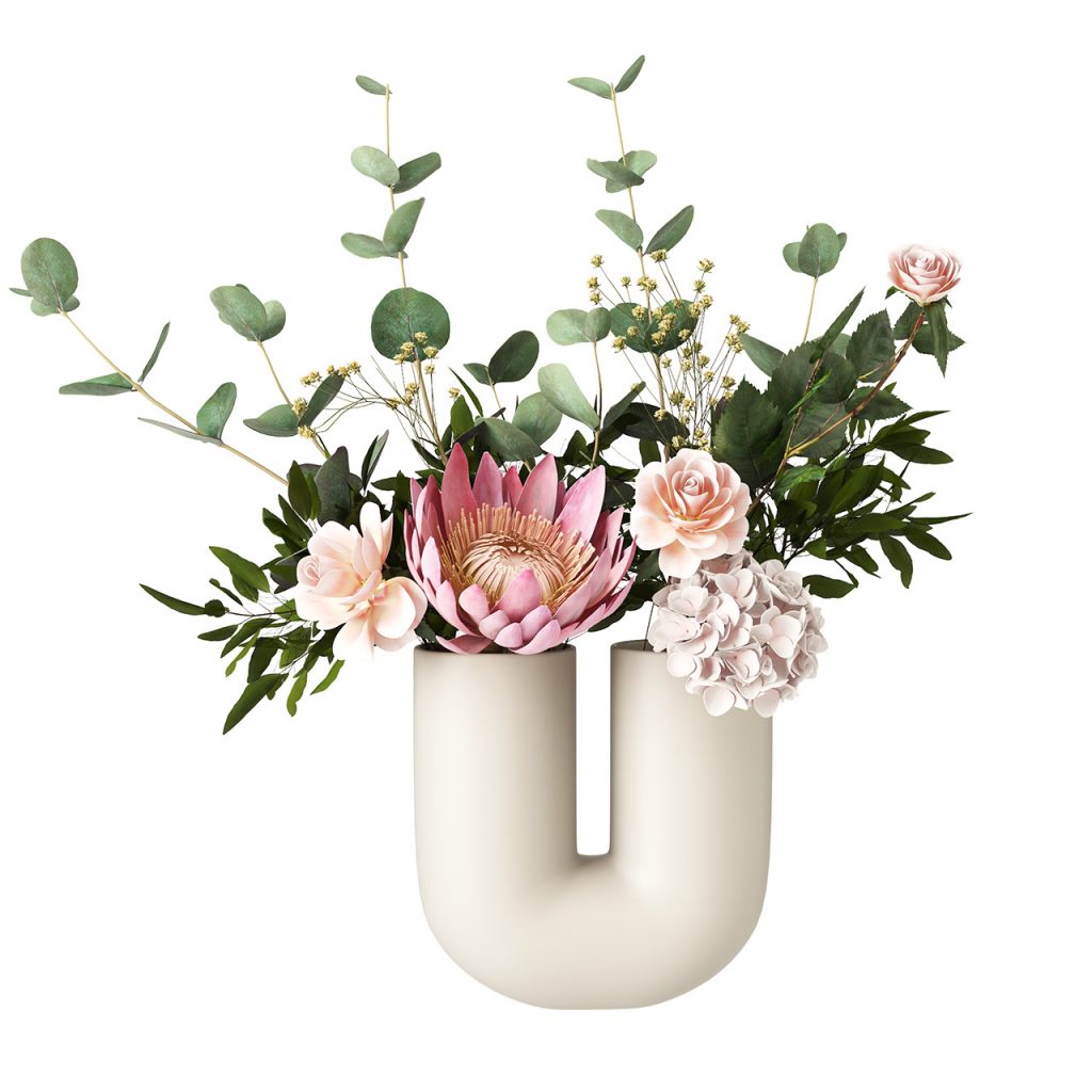 Muuto 〇2026小熊猫超级Kink 花瓶 搭配 Flowers_小熊猫超级