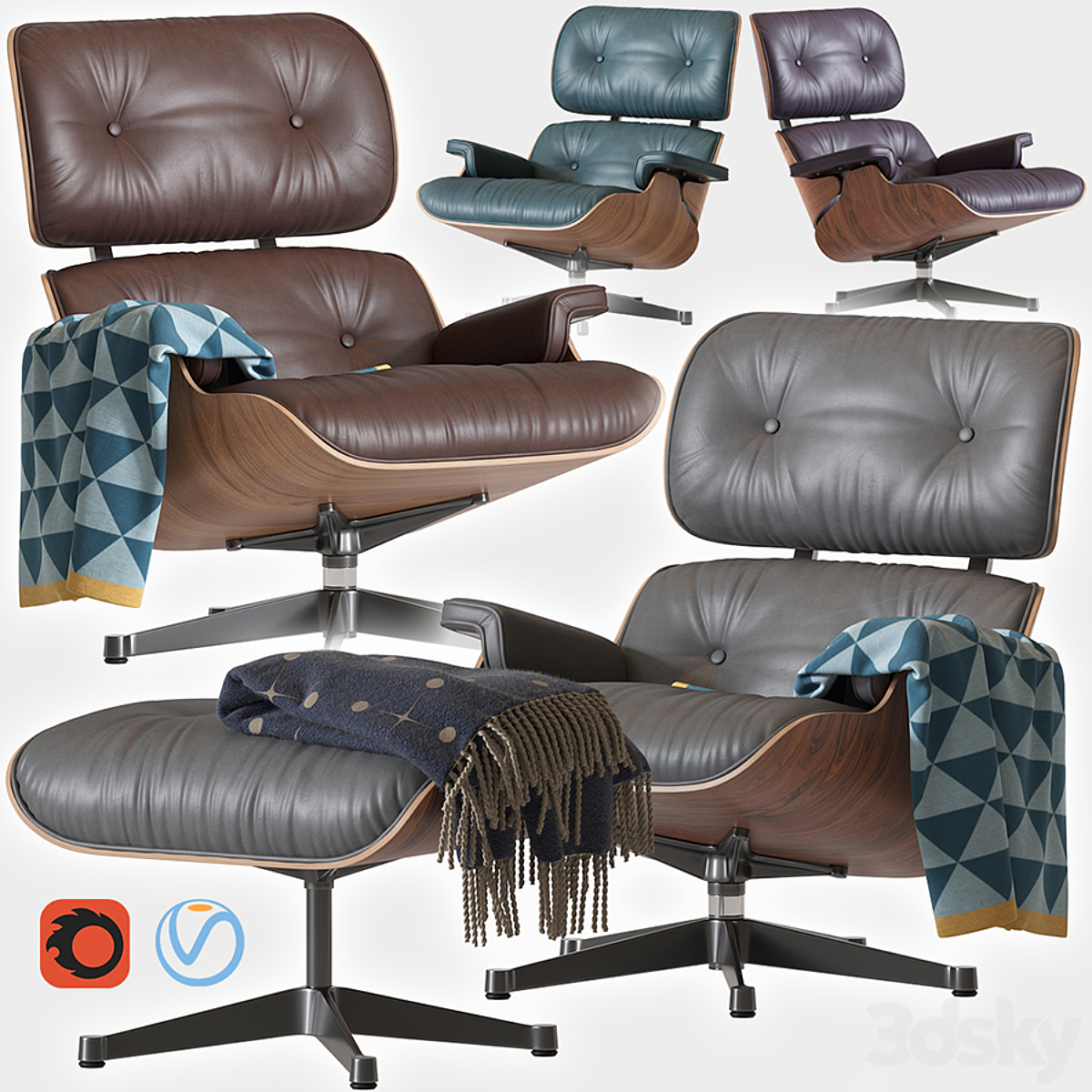 Eames 休闲椅 3ds max 2015_1e4126_小熊猫超级