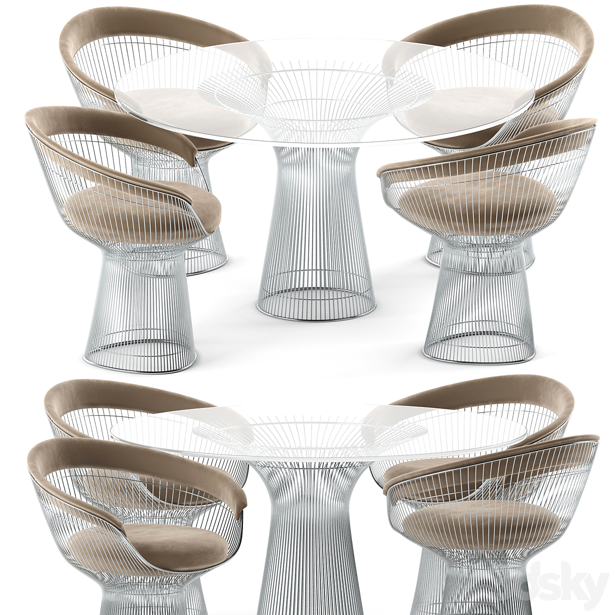 Platner 餐桌 & 椅子_小熊猫超级