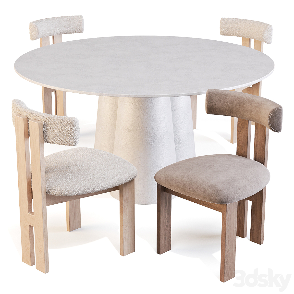 Dining-套装-Crate-及-Barrel-(Davenport-桌子-及-Ceremonie-Chairs)_小熊猫超级
