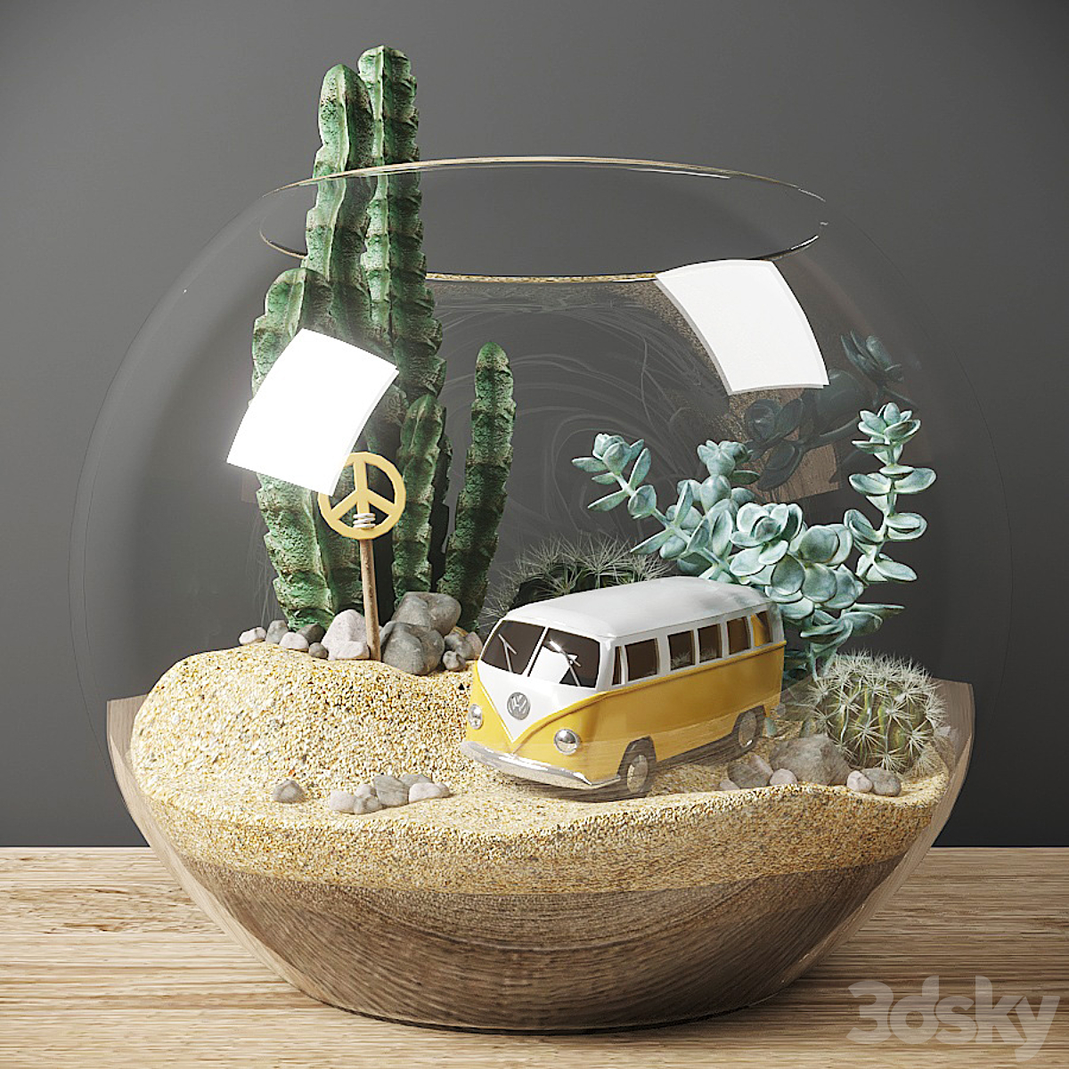 Florarium mini_小熊猫超级