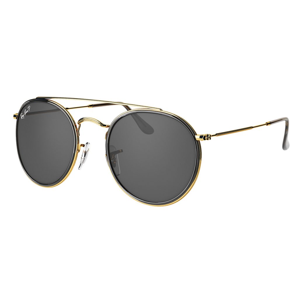 RayBan 圆形 双联 Bridge Sunglasses Gold_小熊猫超级