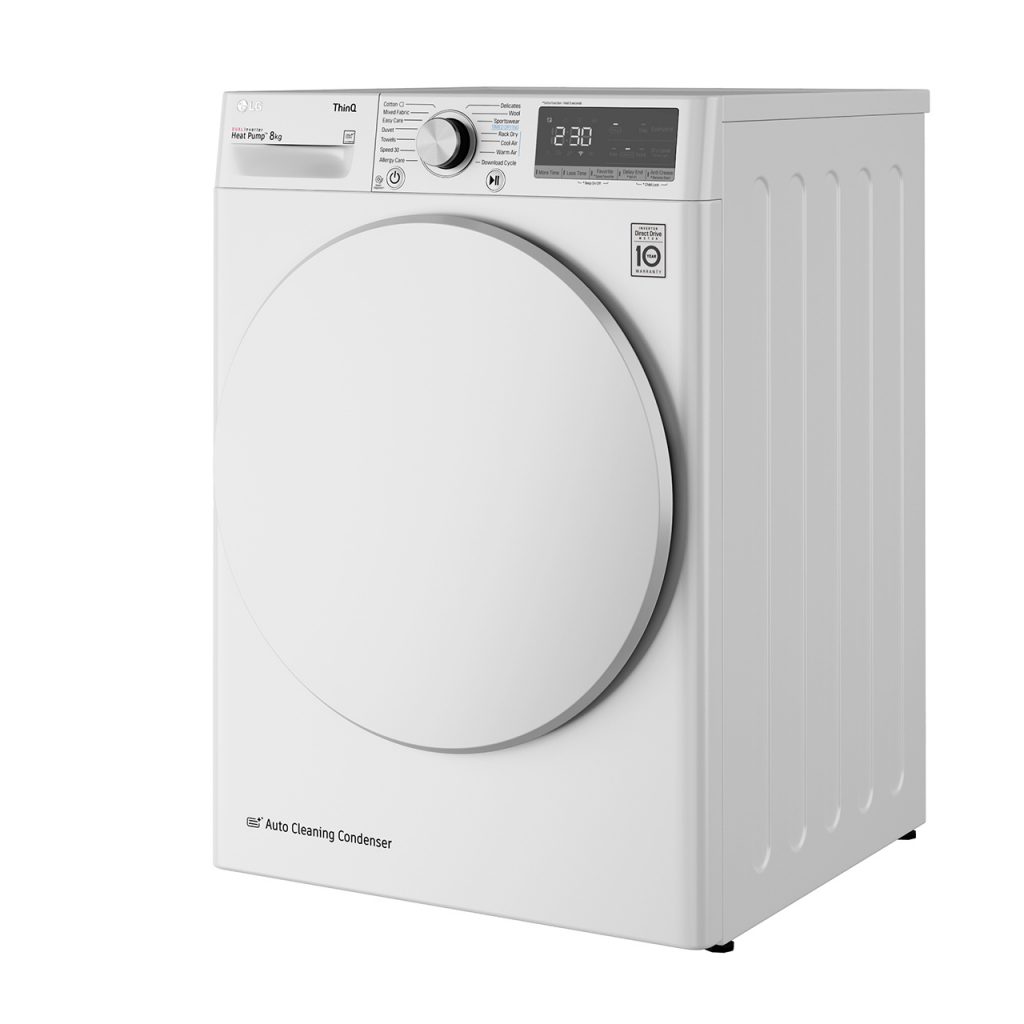 LG Dual Inverter Tumble Dryer 搭配 Opaque 门 8 Kg A++_小熊猫超级