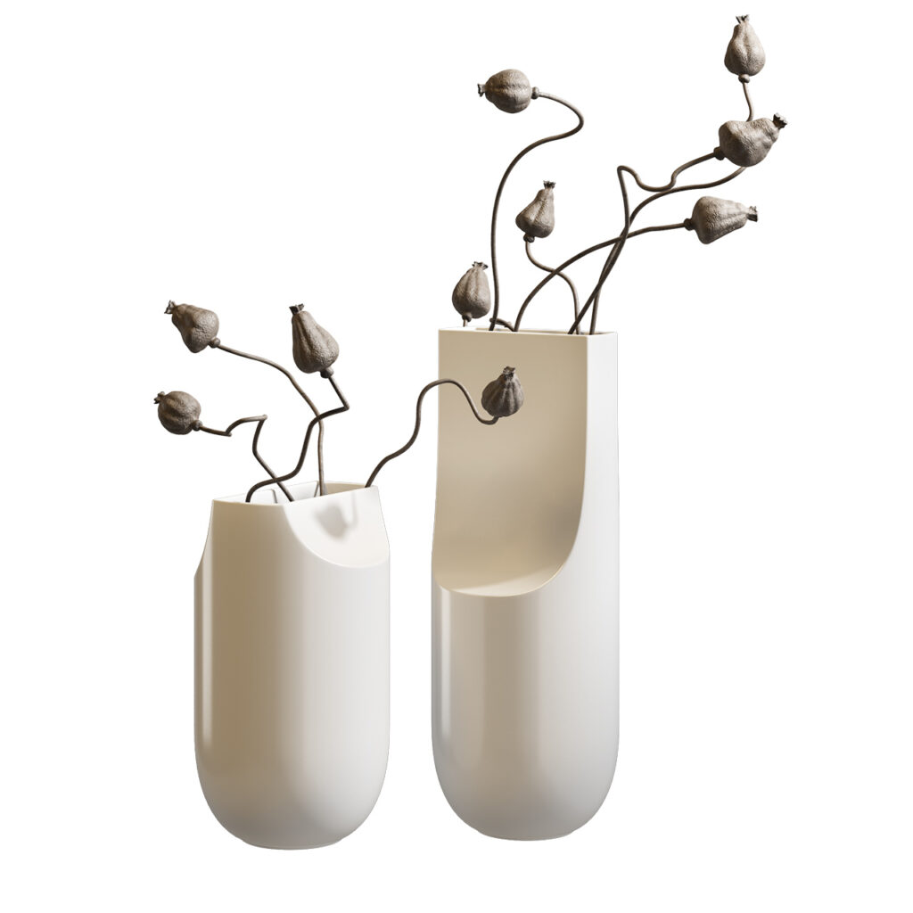 Kristina Dam Studio Serif 花瓶 搭配 Dried Flowers_小熊猫超级