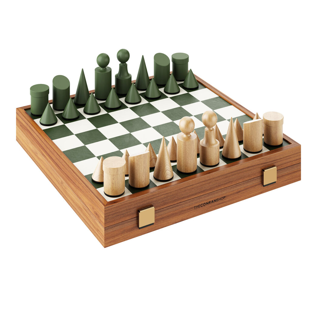 The Conran Shop Faux 皮革 及 Felt Chess 套装_小熊猫超级