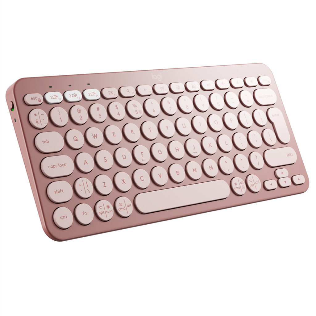 Logitech Pebble Keys 2 K380S Rose 键盘_小熊猫超级