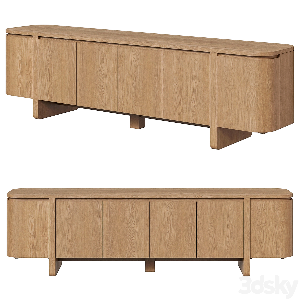 四联 Hands Elle Media Console_小熊猫超级