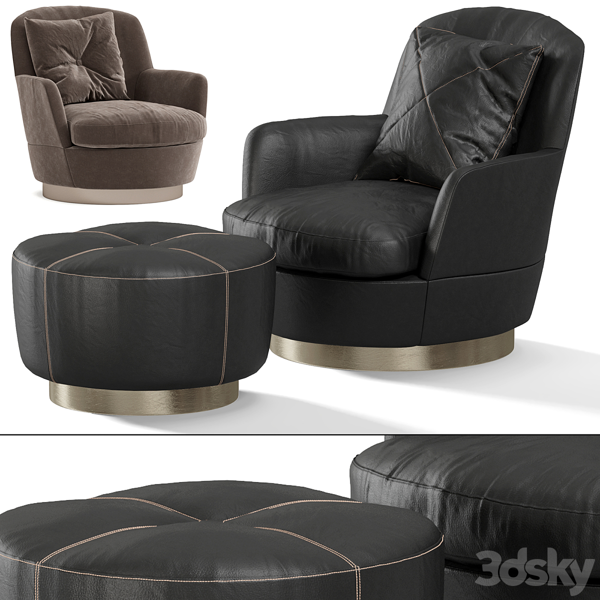 Minotti HIGH 扶手椅 2013_小熊猫超级