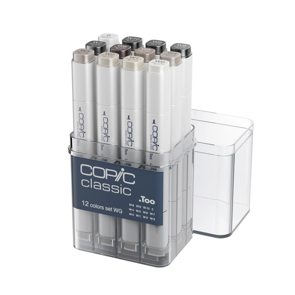 Copic Classic Warm Gray 12PC 套装 Markers_小熊猫超级