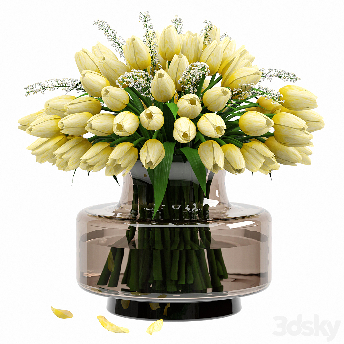 花瓶 搭配 tulips_小熊猫超级