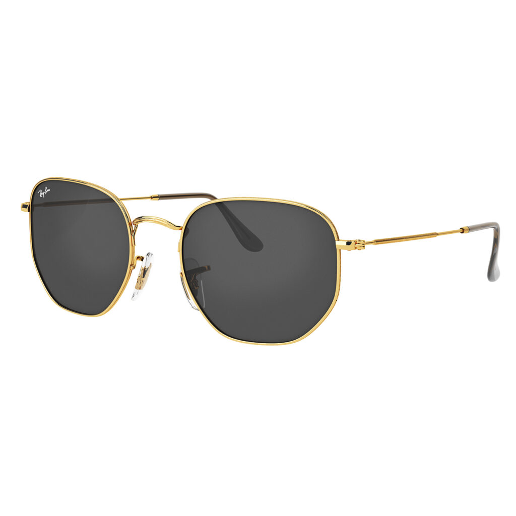RayBan 〇2026小熊猫超级Hexagonal Sunglasses Gold_小熊猫超级