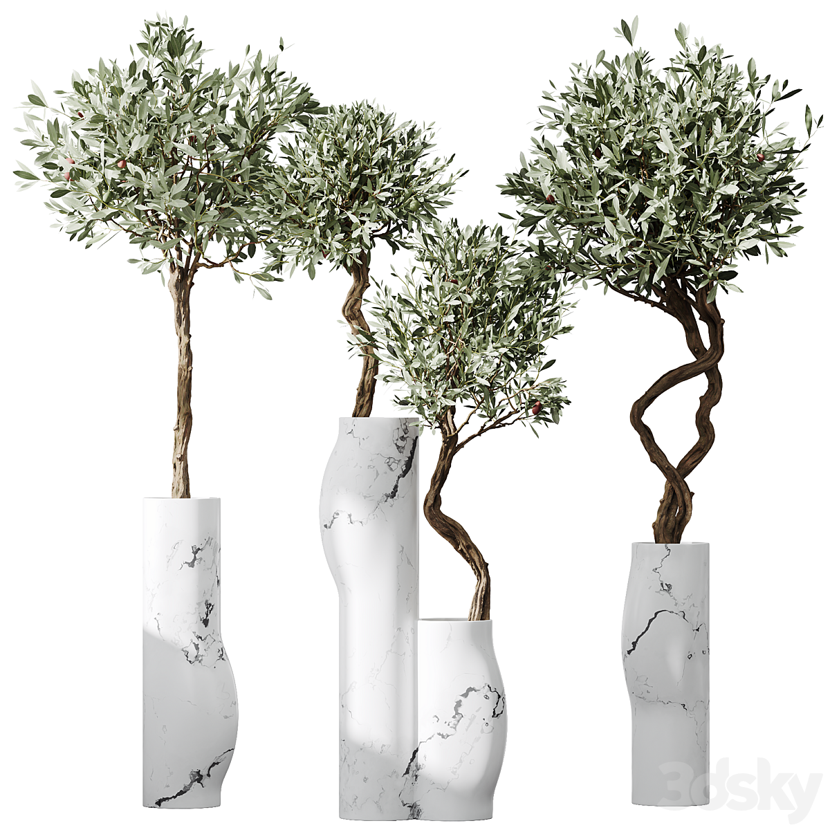 HQ 植物 Mission Olive Tree Indoor 花瓶 套装003_小熊猫超级