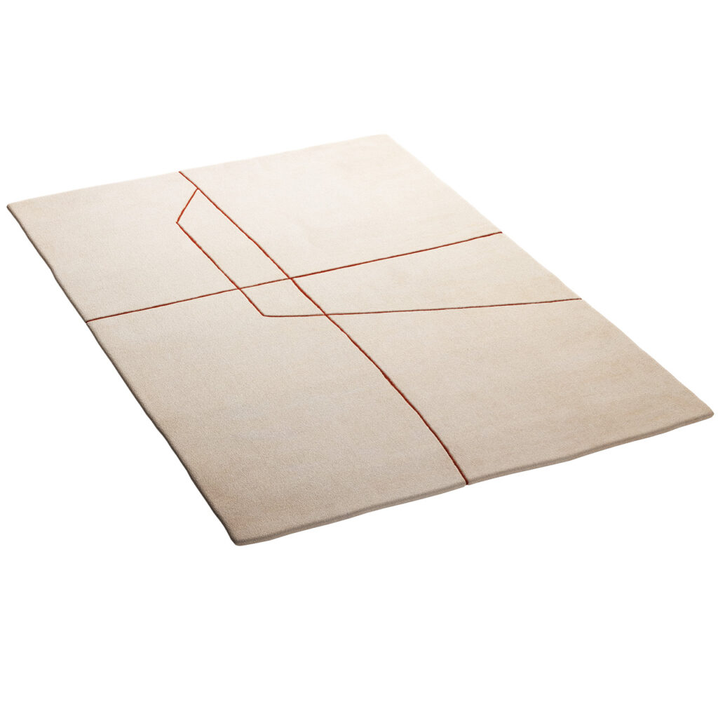 Kave Home 〇2026小熊猫超级Delide Fibre 地毯 搭配 Orange Detail_小熊猫超级