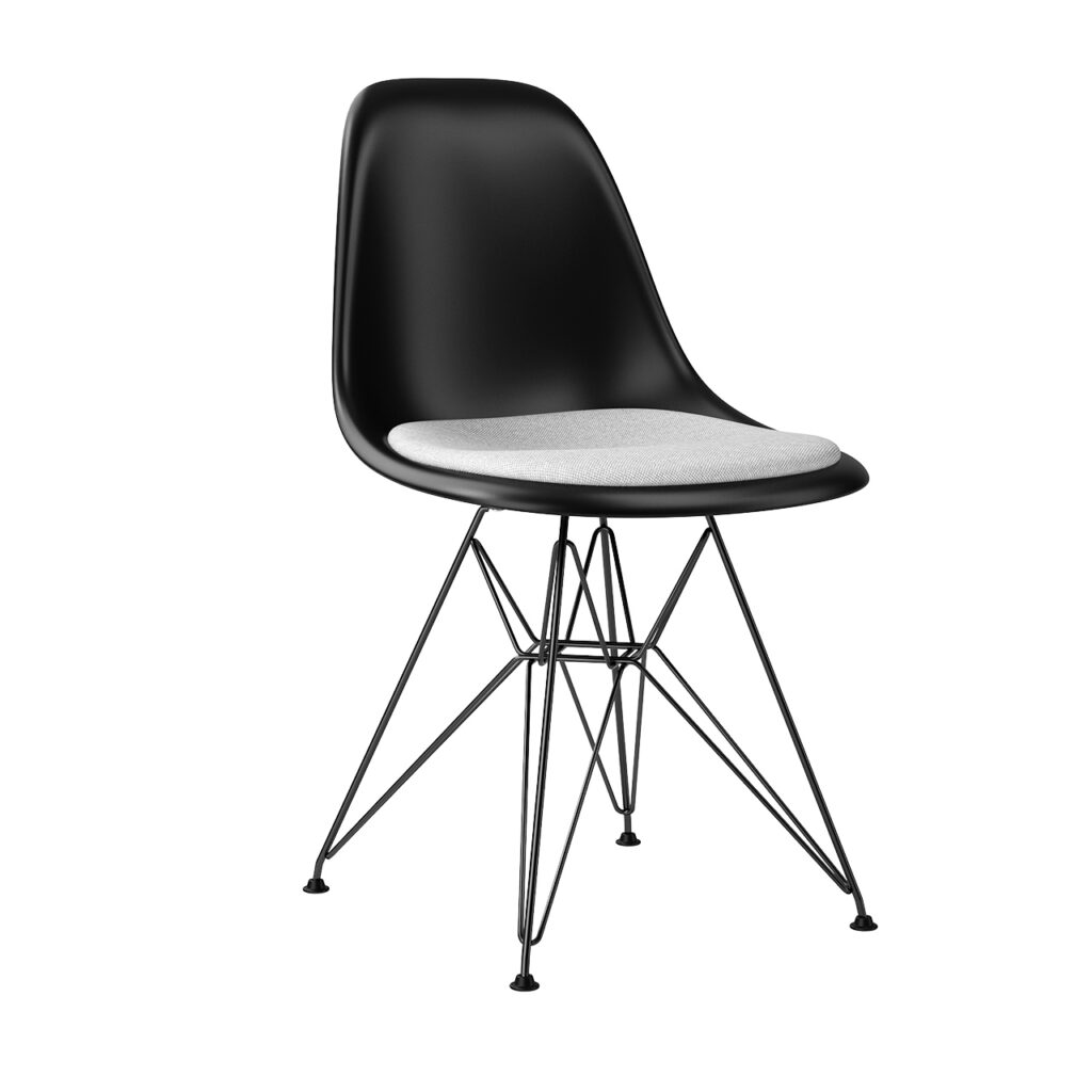 Vitra Eames Fiberglass Side 椅子 DSR Soft Seats_小熊猫超级
