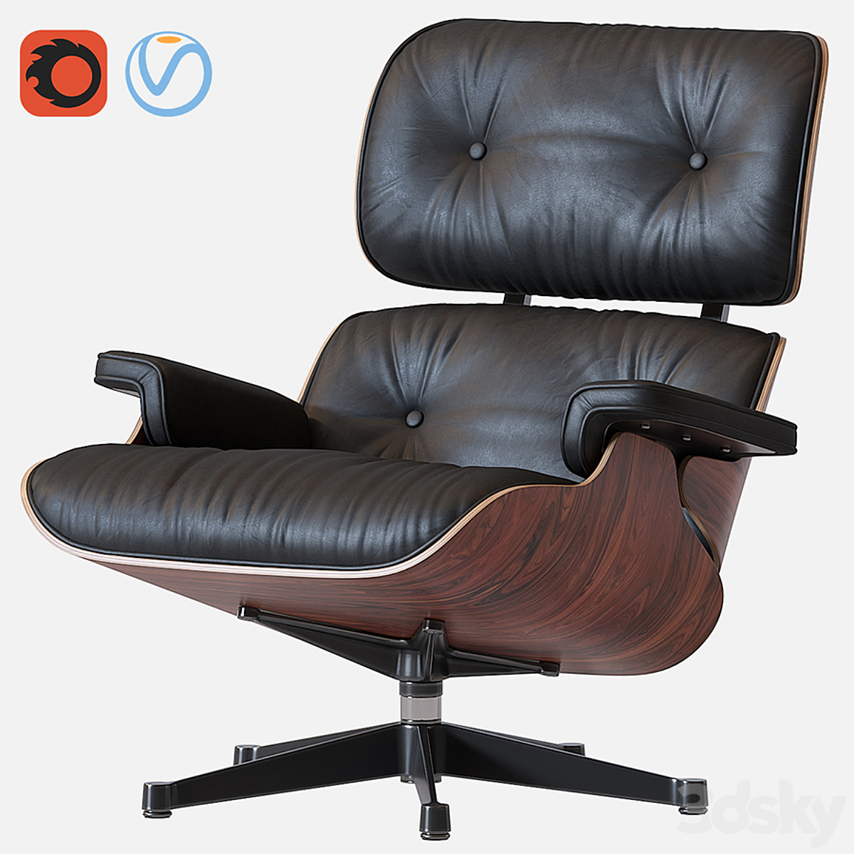 Eames 休闲椅 3ds max 2015_小熊猫超级