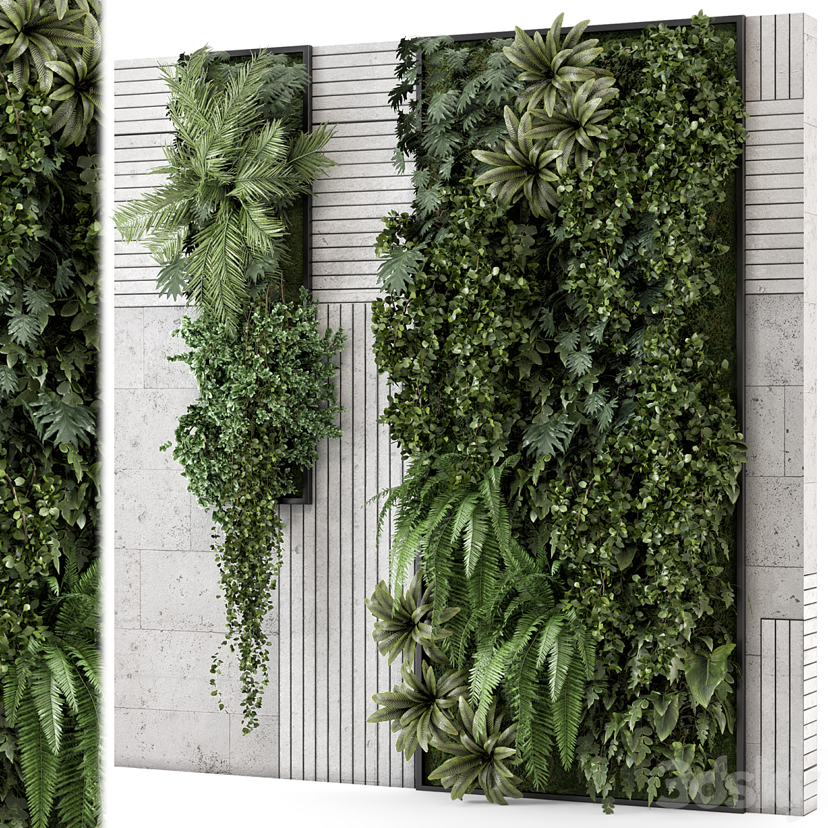 Indoor Wall Vertical Garden Concrete Base - 套装 1934_小熊猫超级
