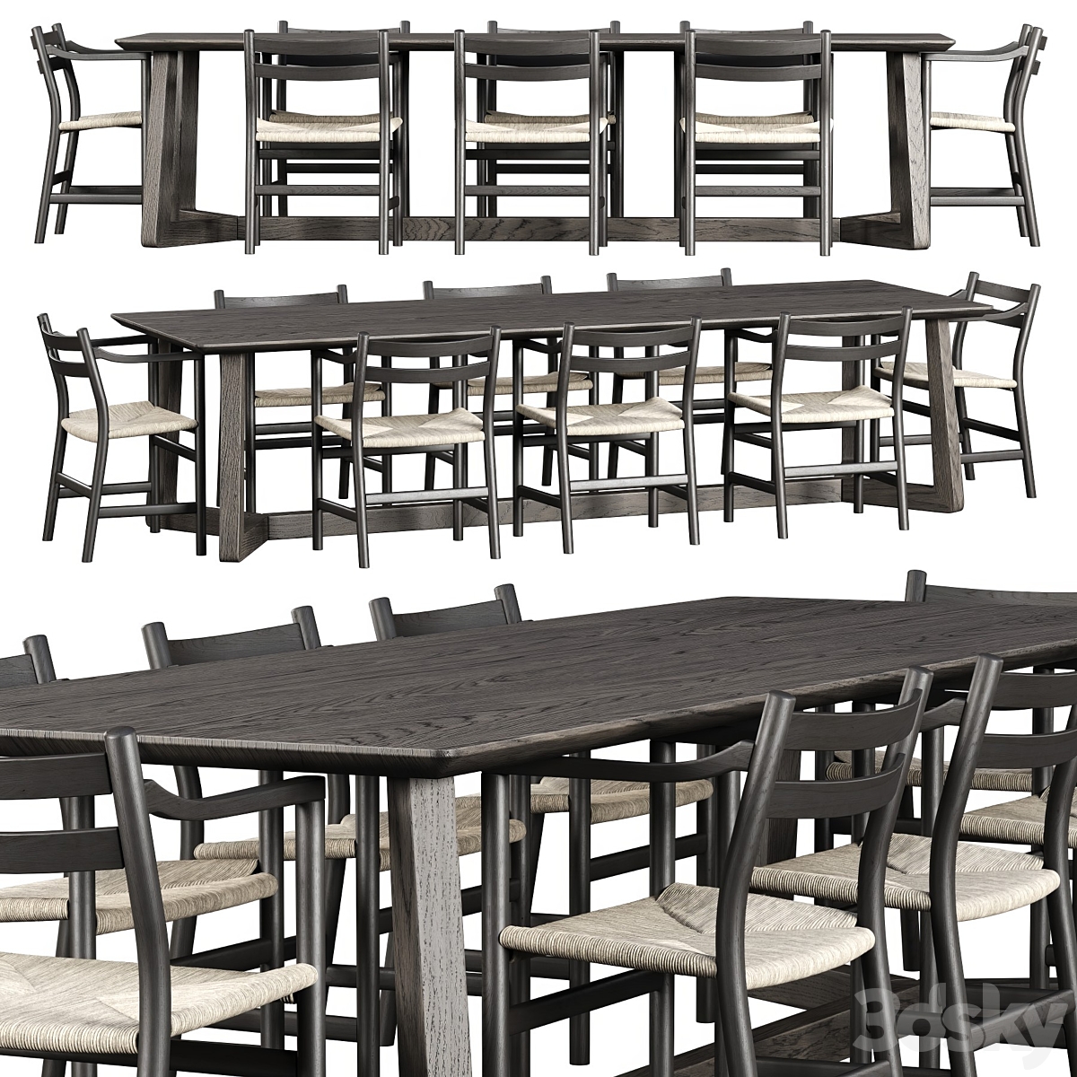 Bpoint 2021 Edu Furniture 餐桌椅组合 V1_小熊猫超级