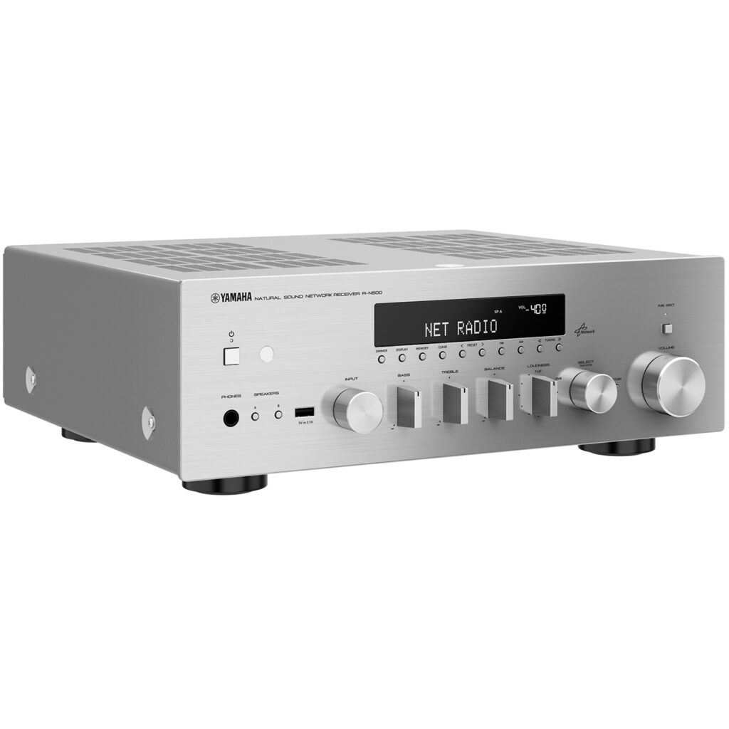Yamaha Receiver R-N500 Silver_小熊猫超级