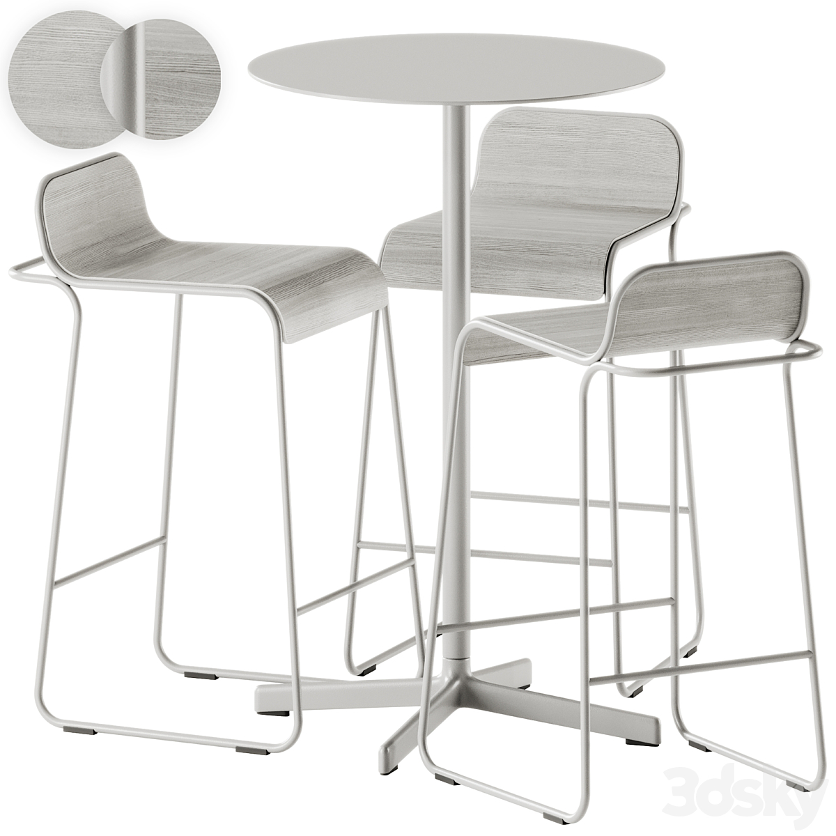 Hay and Flow Aluminium Stool by True Design Neu 圆形 桌子 High_小熊猫超级