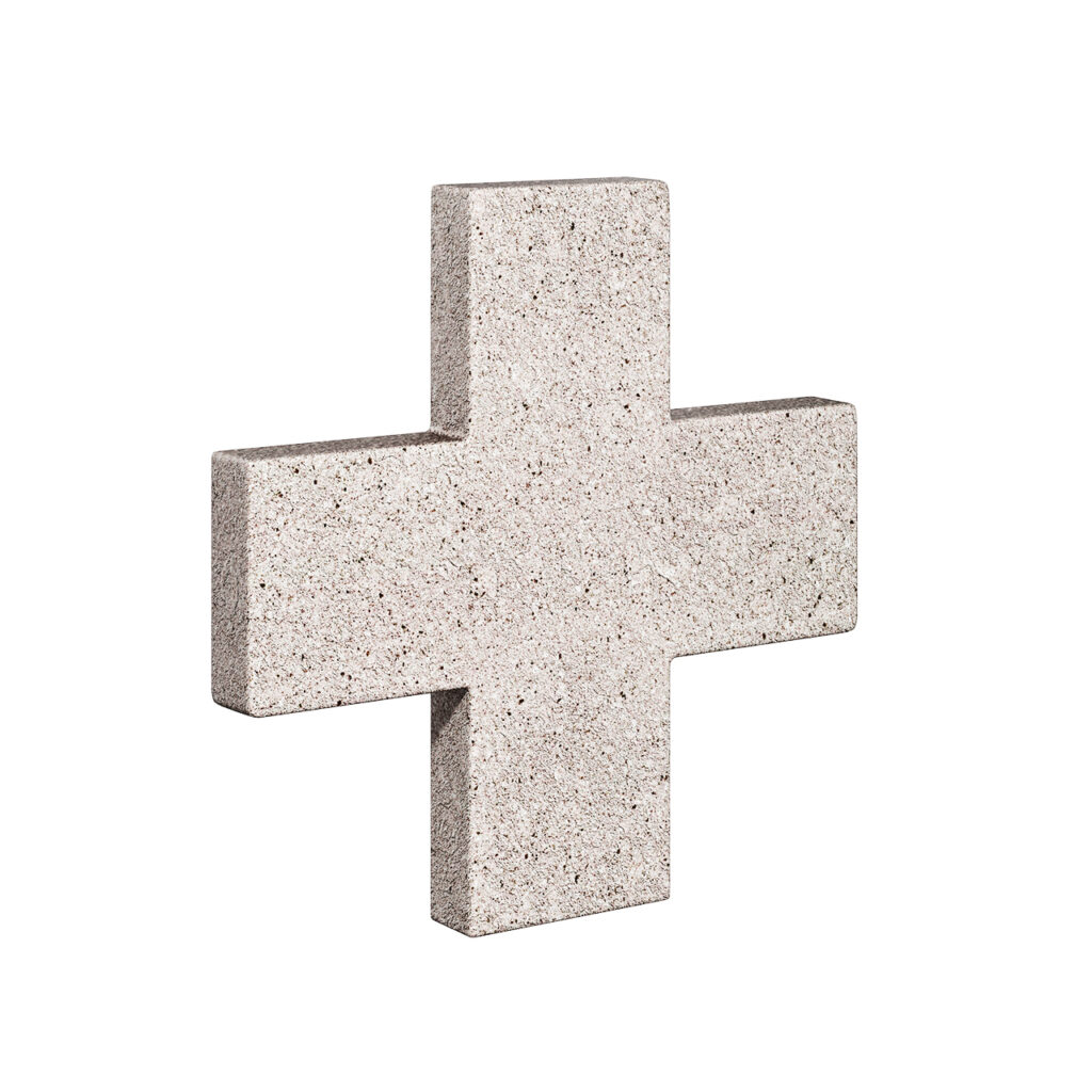 Zakkia Concrete 装饰 Cross Trivet_小熊猫超级