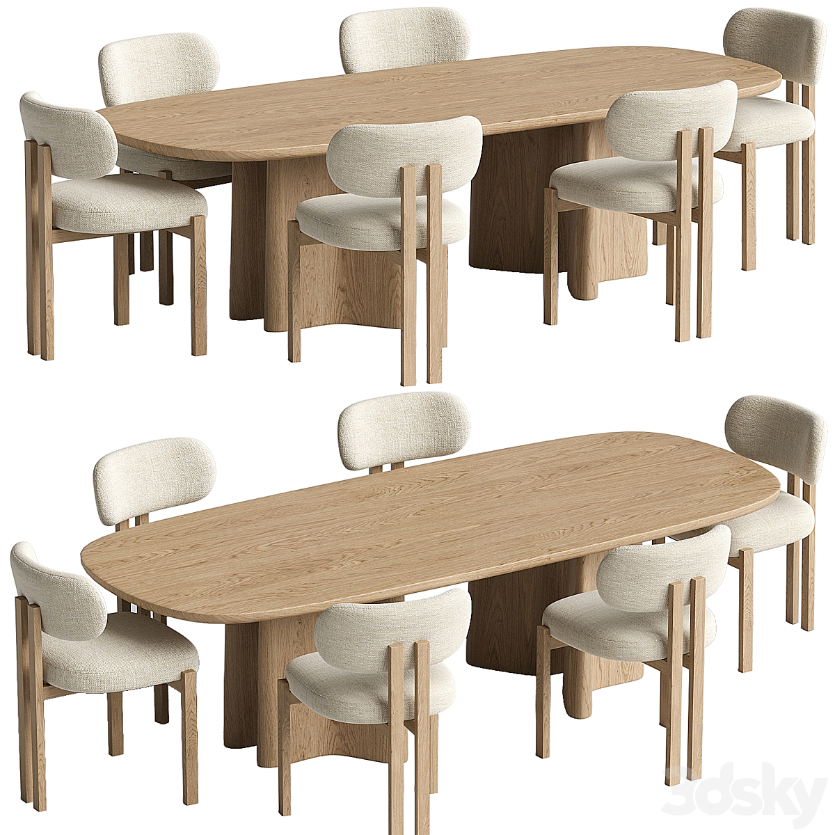 BAY-椅子-及-Issho-Rectangle-桌子-8-Seater_小熊猫超级