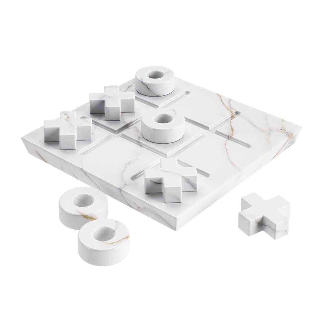 Crate&Barrel Marble Tic Tac Toe Game 套装_小熊猫超级