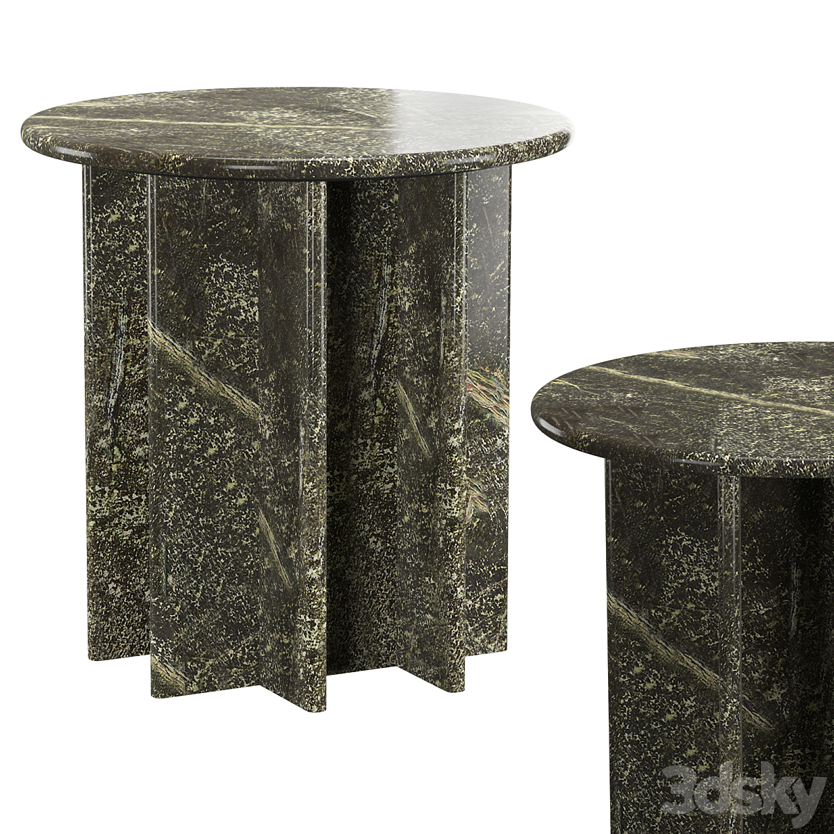 PASAR-圆形-GREEN-MARBLE-SIDE-桌子_小熊猫超级