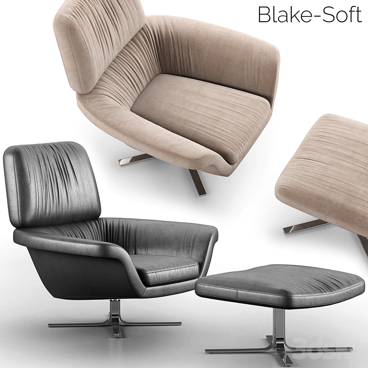 Minotti Blake Soft 扶手椅_小熊猫超级