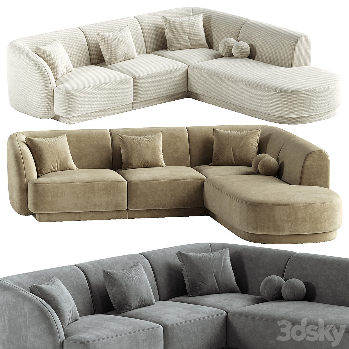 6 seater corner 沙发 Miley right_小熊猫超级