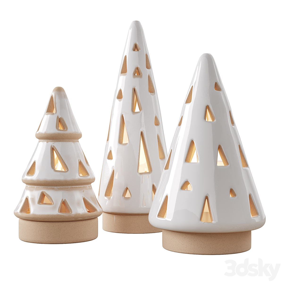 Ceramic Christmas Trees 2014 01_小熊猫超级