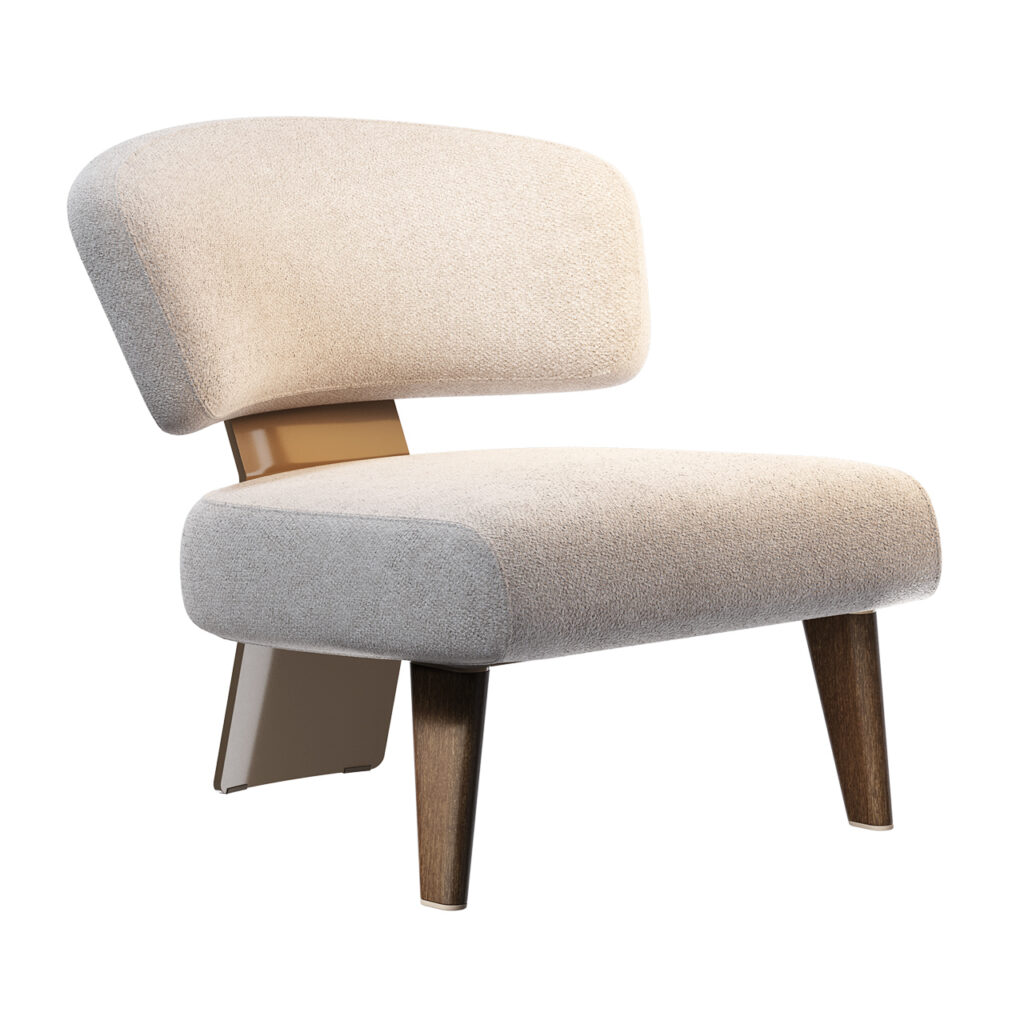 Minotti Reeves 木质 Fabric 扶手椅_小熊猫超级