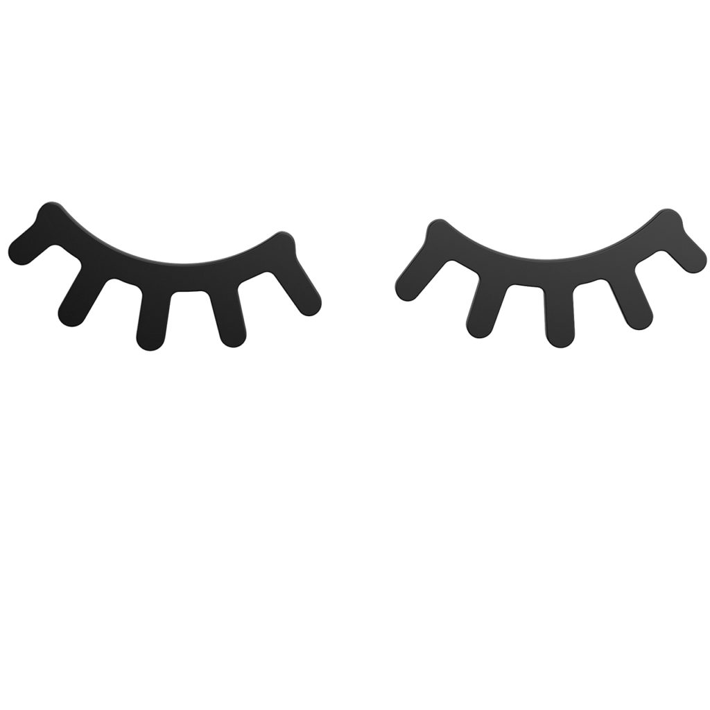 Ali+Oli 黑色 Sleepy Eyes Wall 装饰摆件_小熊猫超级
