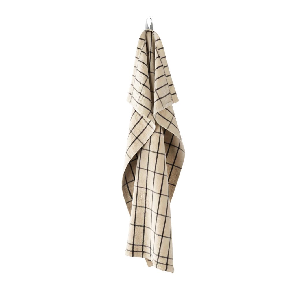 Ferm Living Hale Tea Sand 黑色 Towel_小熊猫超级