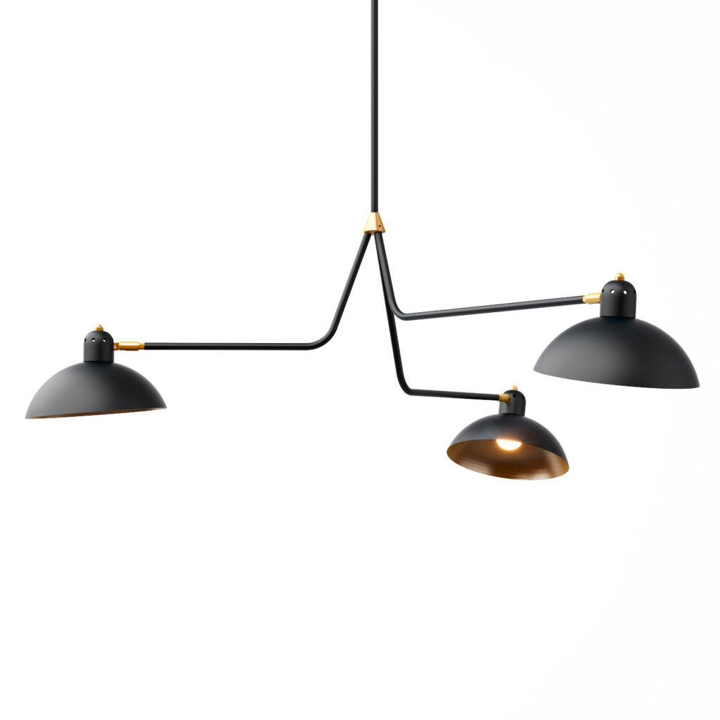 Lambert et Fils Waldorf 吊灯 Triple Lights_小熊猫超级