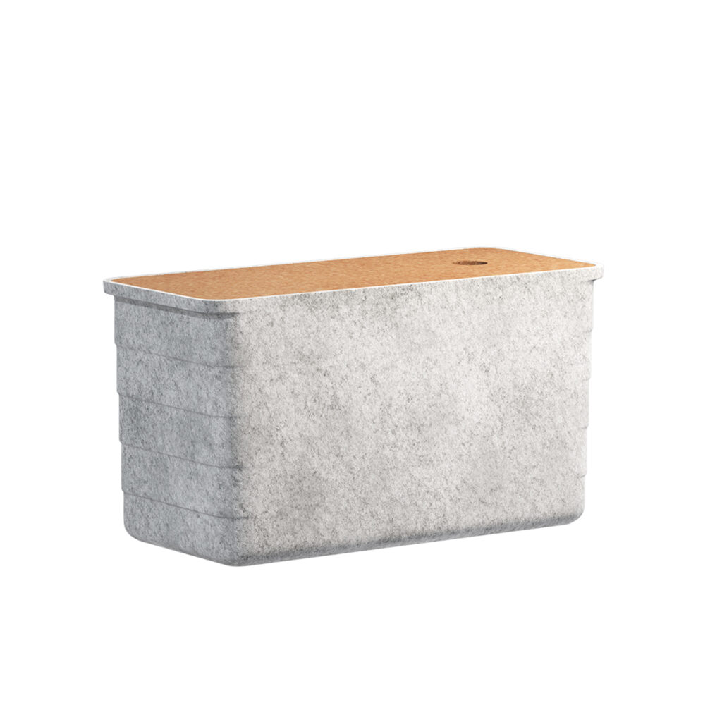Roca Tura Felt 收纳盒 搭配 Cork Cover 小号_小熊猫超级