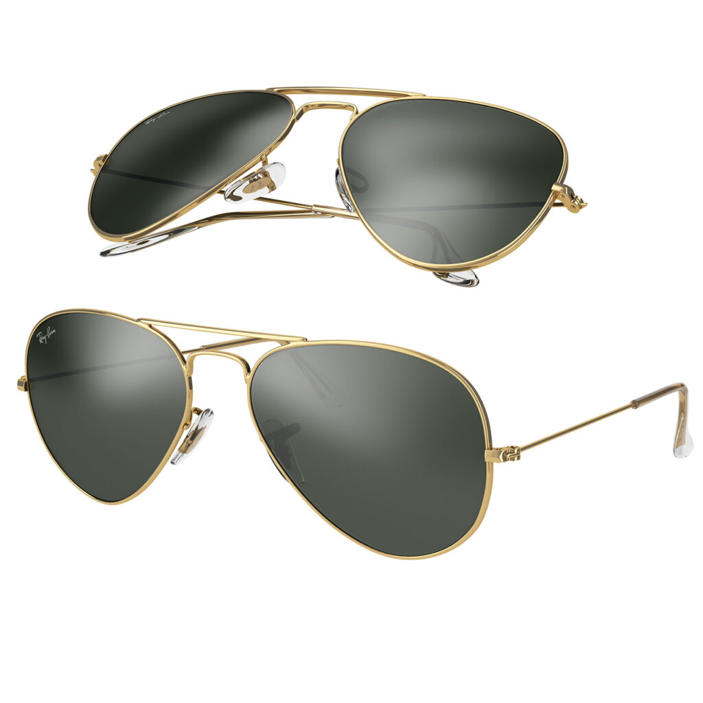 RayBan Aviator 大号 金属 Sunglasses_小熊猫超级