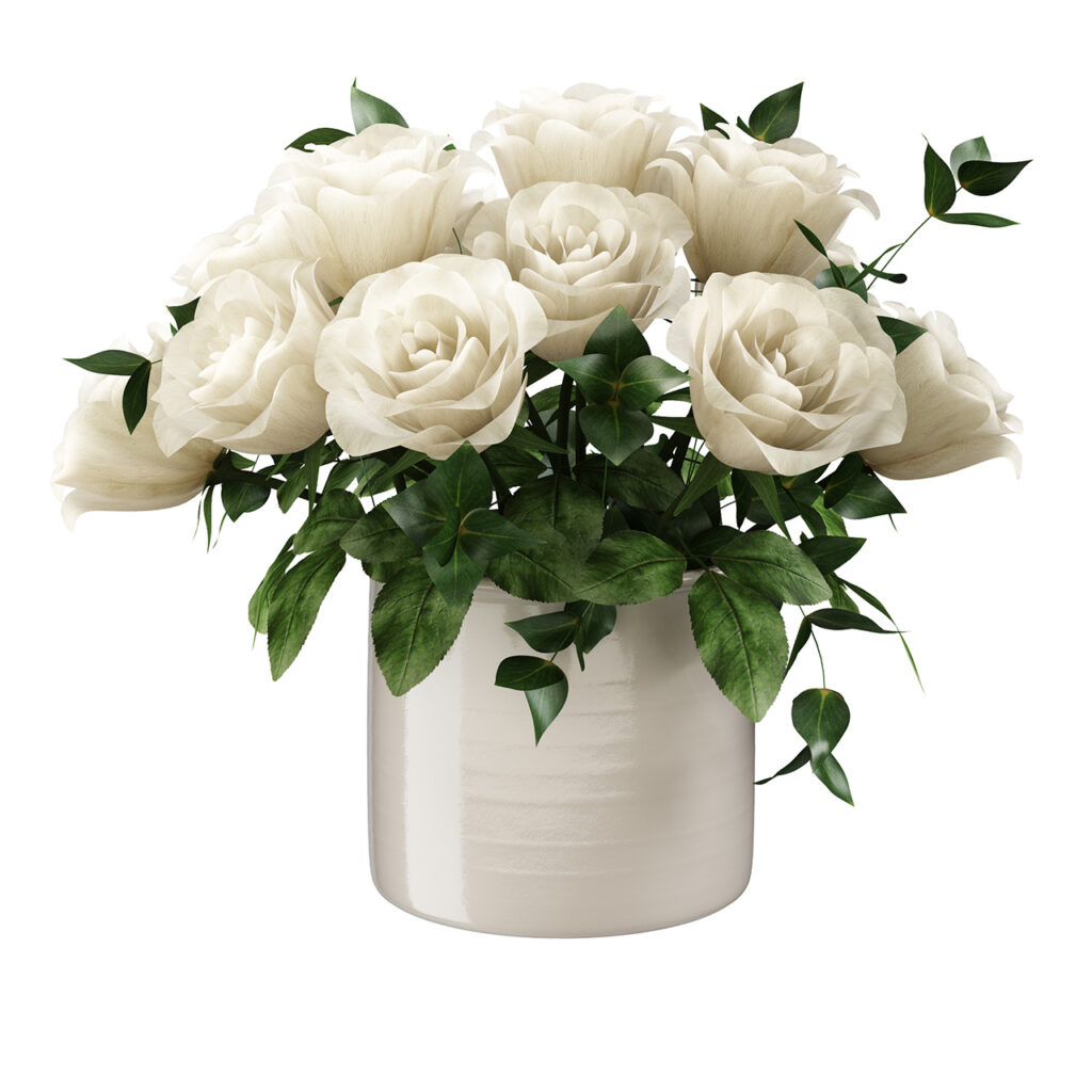 e15 Salina Traditional 大号 Pot 搭配 Roses_小熊猫超级