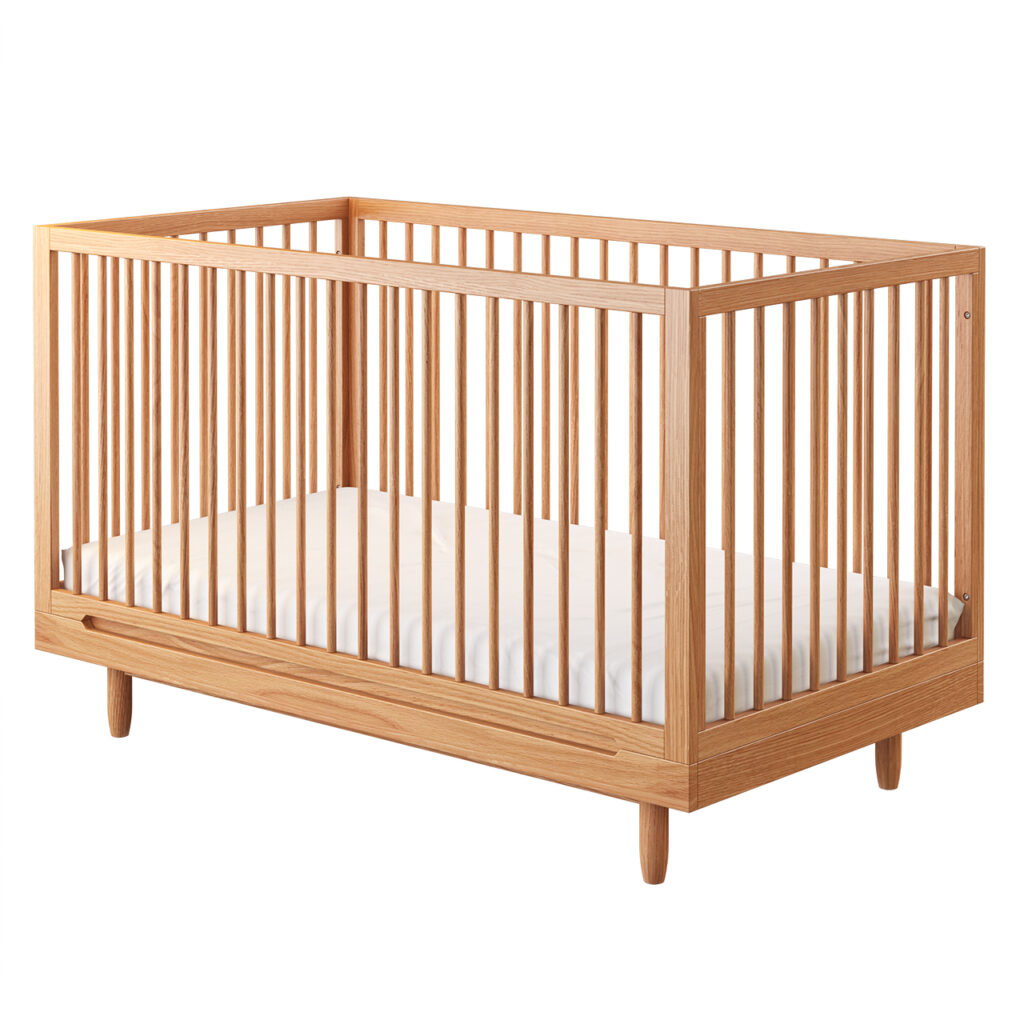 Nobodinoz Pure Oak 木质 Evolving Crib_小熊猫超级
