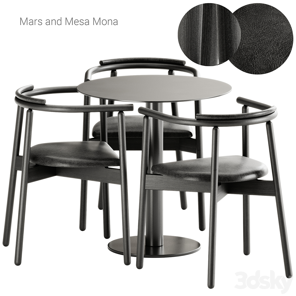 Branca Lisboa and Mesa Mona Table by Diabla Mars 扶手椅_小熊猫超级